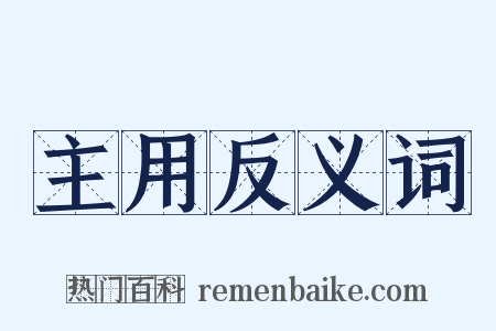 主用反义词是什么意思的图片